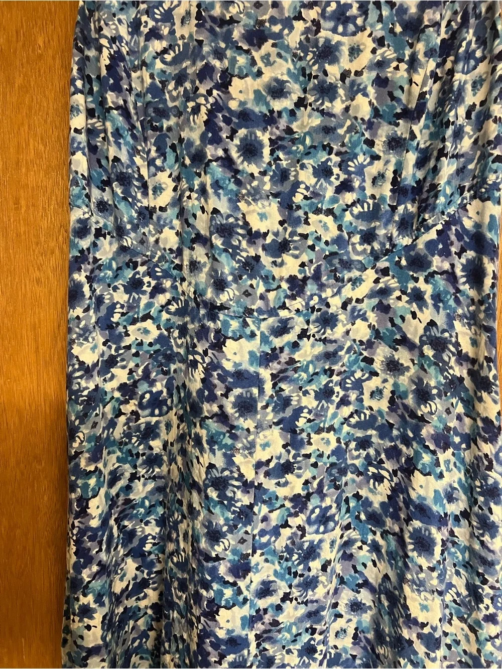 All That Jazz Beautiful Blue Floral A-Line Maxi Dress with Tie Back